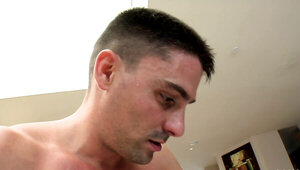 Dirty brunette gets brutally fucked in the ass by a hung man