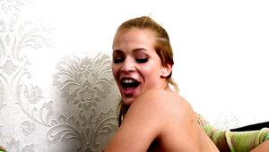 Two naughty blondes licking wet pussies in 69 position