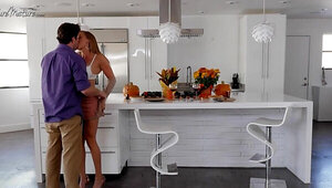 Blonde keeps this dude horny with her greedy mouth