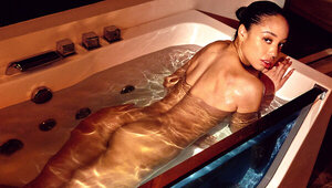 Fiery Brunette Fucks Big Black Cock Hardly After Bathing