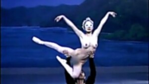 Naked ballet dancers trio