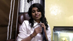 Indian woman takes a break and talks dirty to you