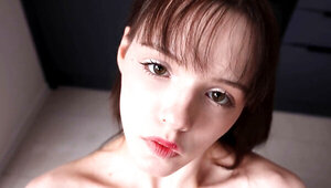 Cute petite teen fingers herself until she cums hard