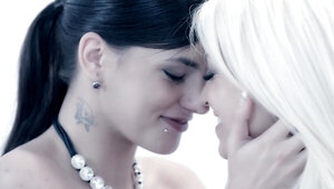 Depraved girls Lena Love & Candice Luca in lesbian action