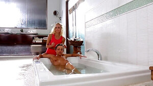 Abigail Mac and Natasha Voya fuck hard before the wedding