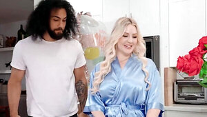 Big boobs blonde wants black dick to penetrate her