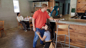 Cute doll is getting doggystyled by a lucky fellow