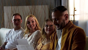 Masked costume party with MILFs, teens, and hot orgasms