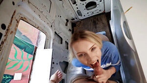 Carly Rae gets a better deal by sucking the salesman's cock