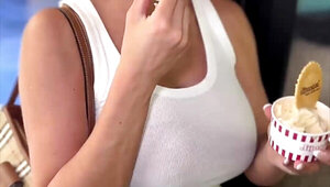 Sienna Day has a date with her partner in Barcelona