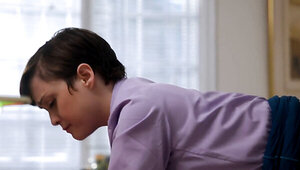 Jade Valentine gets her tiny holes stretched by her horny boss