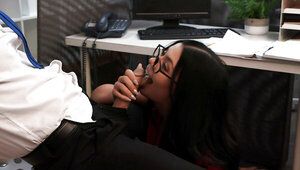 Tight office girl gets fucked right in a hardcore video