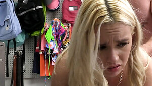 Bratty and spoiled blonde is going to take hard cock