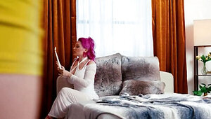 Playful Lily Lou fucks Kay Lovely with her new sex toy