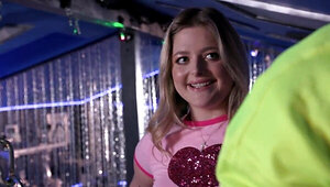 Dirty blonde teen can't wait to suck and fuck a BBC guy