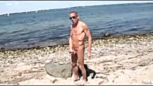 Gay henndrik solo beach nude jizz on stone