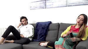 Rimming and hardcore fucking in a Desi stepsister porno