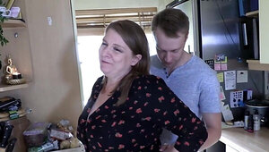 Black stockings stepmom is going to get fucked real hard