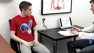 Tiny twink gets his penis and ass examined by a doctor