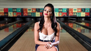 Busty girl Armani Black is fucked in the bowling alley