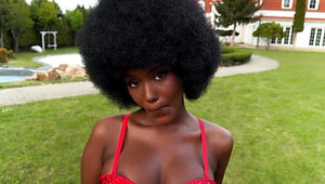 Big boobs black girl takes white dick like crazy