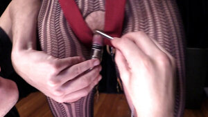 Straightjacket slut is going to explore BDSM pleasure