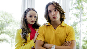 Divine group sex action with big natural boob babes