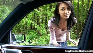 Czech slut Belle fucked at the roadside