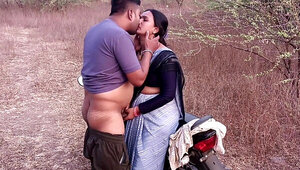 Amateur couple from India are doing it in the field