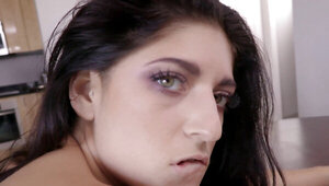 Quick and kinky scene with a tight brunette and BBC