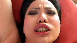 Asian porn honey Niya Yu begs for some rough fucking