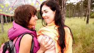 No limits for two true fucking lezzies... in the woods