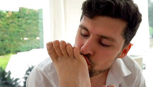 Blonde with breathtaking feet is going to get fucked