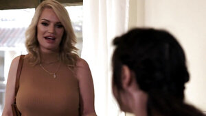 Chloe Surreal's booty is enough to get her lesbo stepmom wet