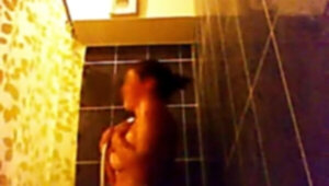 23 yo french gal with 34d breasts spied inwards the shower