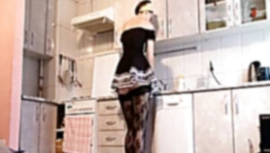 French maid in tights