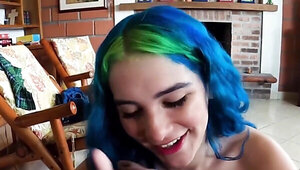 Hot girls with multicolored hair banging in a compilation