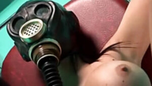 Girl/girl in mask gets poon smoothly-shaven tongued and dildoed