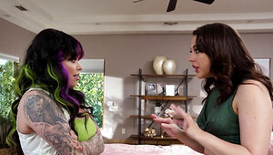 Incredible lesbian threesome with a lot of passionate licking