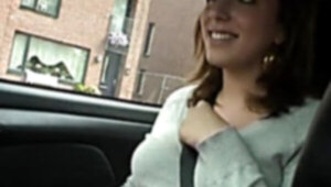 Dutch unexperienced Stacey gets driving lessons