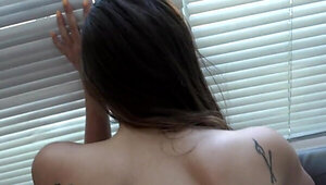 Sweet schoolgirl Melanie Marie woken up by her stepdad