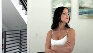 Jealous Latina drags stepbro into forbidden sex