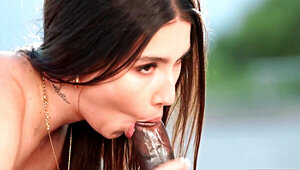 Horny Brunette In Red Sexy Lingerie Gets Pounded By A BBC