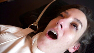 Tied up girl is tortured by ger perverted girlftiend