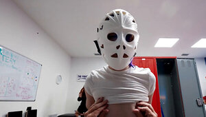 Coach fucks hot girl in a locker room and her friend joins