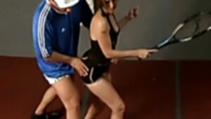 Tennis lesson completed up with a steaming hard-core orgy