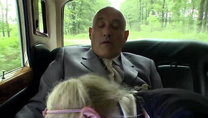 Outdoors screwing after the long drive for busty sluts