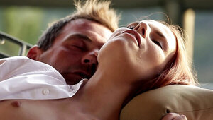 A redhead that has a pretty body is getting her cunt penetrated