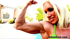 Aziani Metal Ashlee Chambers spit-filled bodybuilder in little bikin