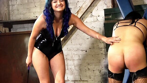 Charlotte Cross torturing Cara Luna in the most inventive ways